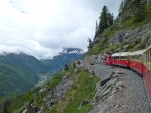 Petit train panoramique (Schmalspur-Panoramabahn) oberhalb des Trienttals