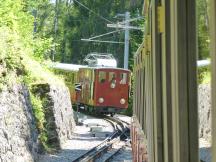 Zugbegegnung an der Ausweiche Rotenegg