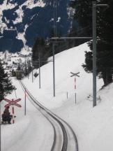 Fahrt im Sichtabstand von der Kleinen Scheidegg nach Grindelwald