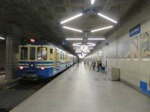 Tw31 (ABDe 6/6, Bj 1963) im 1990 eröffneten unterirdischen Endbahnhof in Locarno