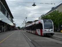 Endstelle auf dem Bahnhofsvorplatz in Frauenfeld