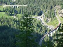 Albulaviadukt III, Fahrtrichtung St. Moritz