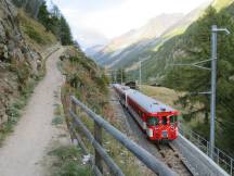 Streckenabschnitt zwischen Täsch und Zermatt