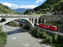 Güterzug bei Neubrück zwischen Stalden und Visp