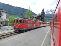 Zugbegegnung am Bf Fiesch