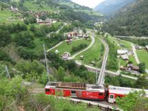 obere Etage nach Verlassen des Grengiols-Kehrtunnels