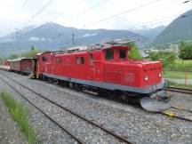 HGe 4/4 I Lok Nr.15 von 1930 der Brig-Visp-Zermatt-Bahn in Brig