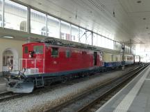 Pullman Glacier Express abfahrbereit im Bf Disentis