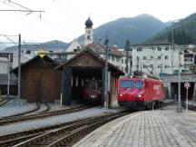 umsetzen am Endbahnhof Disentis/Mustér