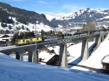 auf dem Grubenbachviadukt (109m) bei Gstaad