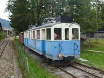 FZe 4/4 (Bj 1912), heute Clubhaus der Modellbahngruppe Obersimmental-Saanenland
