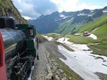 oberhalb von Ober Stafel liegt im Juni noch Schnee