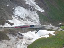 Ausblick von der Bergstation hinab auf die Strecke