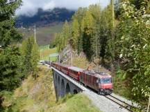 Clix-Viadukt östlich von Bergün/Bravuogn, Fahrtrichtung St.Moritz