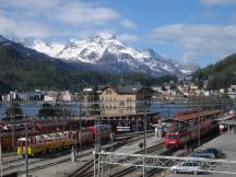 Endbahnhof St. Moritz am St. Moritzsee