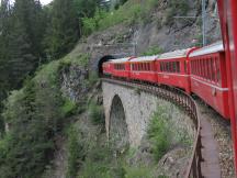 Stulsertoblel-I-Viadukt zwischen Filisur und Bergün, Fahrtrichtung Chur