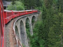 weiteres Viadukt in der Nähe der Solisbrücke, Fahrtrichtung Chur