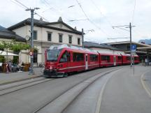 Abfahrt vom Bahnhofsvorplatz in Chur