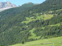 in Serpentinen den Berg herunter: von Alp Grüm Richtung Poschiavo