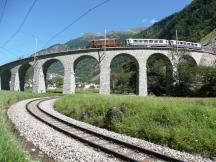 auf dem Kreisviadukt bei Brusio