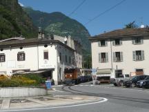 auf der Piazza della Basilica in Tirano