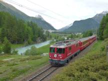 im Tal des Flaz zwischen Pontresina und Punt Muragl