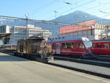 Bf Landquart - neben modernen Alegra-Triebwagen