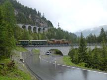 Rugnux-Viadukt (oben), 	Albula-Viadukt I (unten)