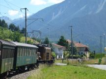 Bahnübergang kurz vor Alvaneu