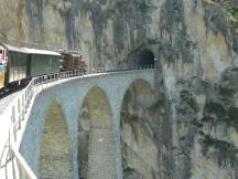 auf dem Landwasserviadukt zwischen Tiefencastel und Filisur