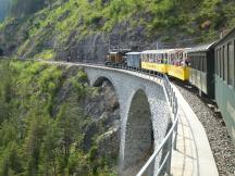 Landwasserviadukt, Fahrtrichtung Tiefencastel