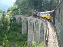 Schmittentobel Viadukt über den Schmittner Bach, Fahrtrichtung Tiefencastel