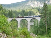 Schmittentobel Viadukt über den Schmittner Bach zwischen Filisur und Tiefencastel