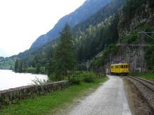 am Lago di Poschiavo: RhB ABe 4/4 I, Bj 1911, seit 1992 Arbeitswagen 9922