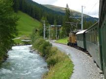 Fahrt entlang dem Landwasser Richtung Davos Platz