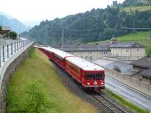 Pendelzugkomposition am Kraftwerk Küblis