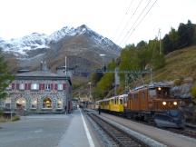 Bf Alp Grüm - auf der letzten Fahrt am Sonntag Richtung Poschiavo