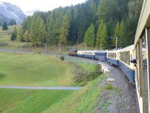 zwischen den beiden Kehrtunnels südöstlich von Bergün/Bravuogn