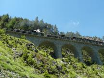 Viadukt im Albulatal zwischen Bergün und Preda