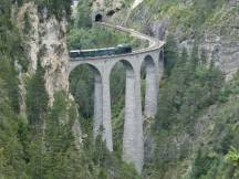 auf dem Landwasserviadukt bei Filisur, Blick von Nordosten