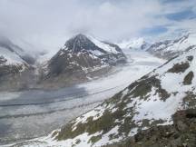 Ausblick vom Eggishorn auf den Aletsch-Gletscher