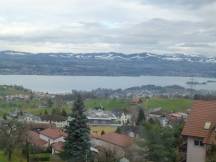 Ausblick auf den Zürichsee, aufgenommen bei Schindellegi