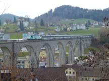 Glatttal-Viadukt (Länge 296m) bei Herisau, Blick Richtung Westen
