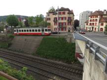am Bahnübergang Rue du Grenier in La Chaux-de-Fonds