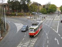 Badeniho Ecke Chotkova, Fahrtrichtung Stadtmitte