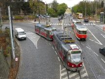 Badeniho Ecke Chotkova, Fahrtrichtung Stadtmitte