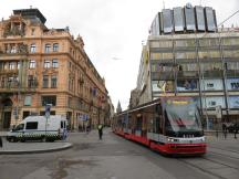 Jindřišská Ecke Václavské nám, Fahrtrichtung Nádraží Braník