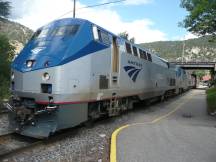 Zug am Bahnhof Glenwood Springs