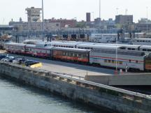 diverse historische Waggons, abgestellt in Chicago