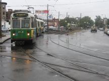 Green Line Branch C in der Schleife Cleveland Circle